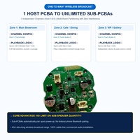 Module PCB d'amplificateur audio sans fil 48V 20W pour haut-parleur de rail magnétique et projecteur sur rail
