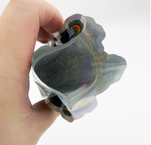 Em estoque atacado Holográfico Die Cut 1 g Forma Especial Resealable Zipper Smell Proof Mylar Bag 3.5g - Product Image 2