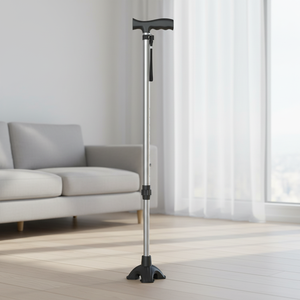 Canne de <span class=keywords><strong>marche</strong></span> réglable en hauteur - Canne légère en aluminium pour seniors, antidérapante, aide à la mobilité portable avec sangle de maintien - Product Image 5