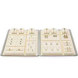 Plateau de présentation de bijoux en argent Jinsky, présentoir modulaire pour bagues, boucles d'oreilles, pendentifs, supports à bijoux - Product Image 5