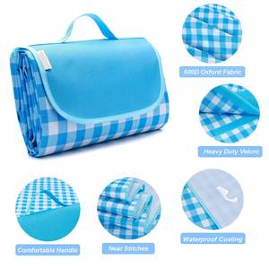 Couverture de pique-nique pliable, durable, imperméable, portable, pour l'extérieur, avec logo personnalisé - Product Image 3