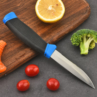 Couteau à poisson de 4 pouces en acier inoxydable pour trancher et fileter avec gaine en plastique – Cuchillo Pesca Pier Boat Kitchen Meat Veg. Outils de camping