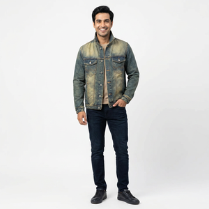 Comfort Fit <b>Men</b> <b>Denim</b> <b>Jackets</b> Wholesale Durable Custom Made High Quality Wear - Product Image 1