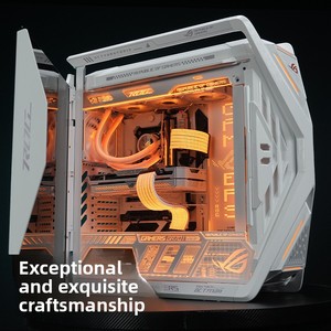 Rog Genesis Custom Case 701 Suede Panel <span class=keywords><strong>de</strong></span> luz blanca Aleación <span class=keywords><strong>de</strong></span> aluminio Co-Branded Computadora <span class=keywords><strong>de</strong></span> escritorio ATX Full Tower Side Stock - Product Image 2