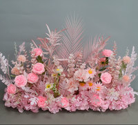Moderne Rosa Plastik Künstliche Rosen-Lotus-Kugel Realistisch Duftend Umweltfreundlich Handgefertigte Kunstblumen für Hochzeitsgang und Bühne