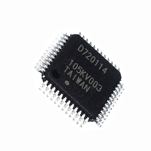 ชิปอิเล็กทรอนิกส์ ชิปอินเทอร์เฟซ USB วงจรรวม IC QFP-48 พิมพ์สกรีน D720114 ของแท้ UPD720114GA-YEU-AT - Product Image 1