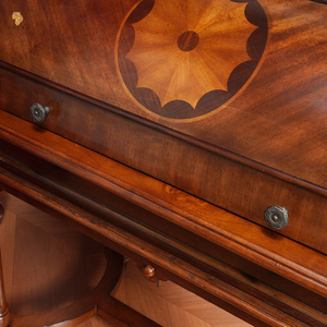 <span class=keywords><strong>Scrivania</strong></span> Secretaire Antica in Legno Massello Stile Americano Royal, Tavolo Marrone con Cassetti, Set Toeletta per Trucco, Design <span class=keywords><strong>Scrivania</strong></span> Secretaire - Product Image 4
