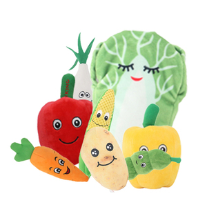 D Vua Nhà Sản Xuất Nhồi Bông Rau Trái Cây Dưa Hấu Sang Trọng Pet Đồ Chơi Con Chó Đồ Chơi Tiếng Cót - Product Image 4