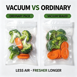 Food Grade Vacuum Pouch BPA Free Resealable Zip Lock Bag Clear View Leak Proof Fresh Food Storage - Product Image 3