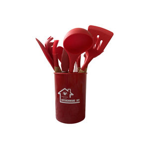 12 Piece Silicone Cookware Set with <strong>Wooden</strong> Handles 1 Set of <strong>Kitchen</strong> <strong>Accessories</strong> <strong>and</strong> Cooking Tools for Home <strong>Kitchen</strong> Use - Product Image 6