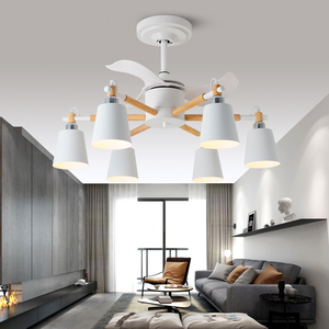 Mejor precio Macaron Chandelier con controlador de velocidad LED Nuevo diseño Acrílico Ventilador de techo para decoración de baño - Product Image 1