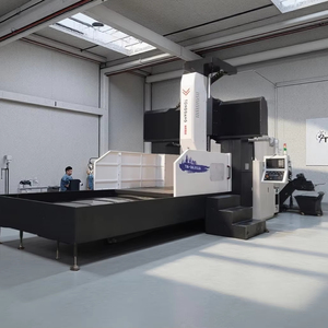 Haute précision robuste 3 axes portique fraisage aérospatial composants en laiton Siemens BT50 changeur d'outils automatique Certification CE - Product Image 1