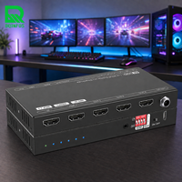 Répartiteur HDMI 8K 60Hz 1 entrée 4 sorties HDCP2.3 CEC Contrôle EDID Boîtier métallique Large bande passante Compatible avec les téléviseurs HD