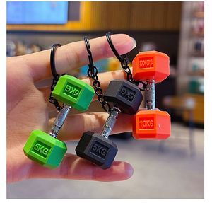 Hot 3D Pvc Creative Mini Black Dumbbell <b>Key</b> <b>Rings</b> Mini Dumbbell Fitness Equipment Keychain Backpack Pendant Accessories - Product Image 2