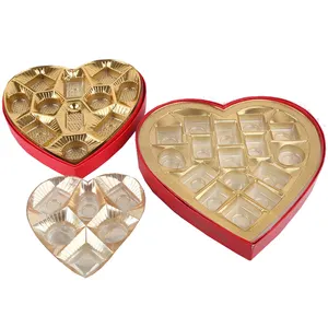 Vácuo de plástico transparente ou dourado, bandejas de embalagem termoformadas de chocolate