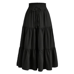 I-0777 <span class=keywords><strong>Falda</strong></span> Midi Bohemio Europeo-Americano de Verano al por Mayor, <span class=keywords><strong>Falda</strong></span> Elegante de Dama con <span class=keywords><strong>Capas</strong></span> y Corte en A Fluida - Product Image 5