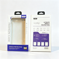 Boîte de vente au détail portable en carton transparent avec fenêtre, avec crochet de suspension et insert blister, pour emballage de coque de téléphone portable pour 18 Pro Max