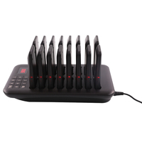 Sistema Inalámbrico de Llamada para Restaurantes, 16 Pagers Negros, Sistema de Llamada para Camareros para Cafeterías, Tiendas de Postres, Food Trucks y Puestos de Comida