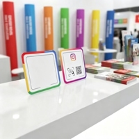 Carte de visite personnalisable en époxy avec puce NFC 213/215/216 S50/S70 1/4K D43/D41, code QR, paiement par carte, mini-étiquette en plastique/PET