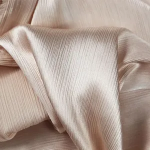 Shiny Crepe Silky Satin Fabric Texture Cloth for Sewing Clothes Dress Shirt White,Pink,Blue,Green,Red By the Meter