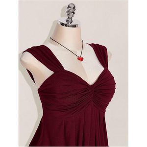 Top Peplum sin Mangas con Cuello Cruzado para Mujer, Tallas Grandes, Suave y con Fruncido, Estilo Fluido - Product Image 5