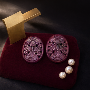 Piedras Preciosas Talladas con Motivos Florales de Rubí (Par) Ideales para Colgantes o Conjuntos de Pendientes Personalizados - Historia, Simbolismo y Atractivo Moderno - Product Image 2