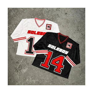 Tùy Chỉnh Ban Đầu Mỹ Retro Thăng Hoa Lưới Quá Khổ Cổ Điển Bóng Đá Bóng Rổ Hockey Bóng Đá T-Shirt Jersey Áo Sơ Mi - Product Image 4