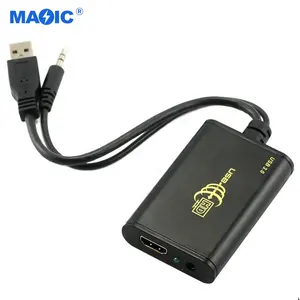OEM 1080P USB2.0 3.0 to HDMI Converter Adapter with Audio Cable USB HDMI Adapter for HDTV Projector HD Video Leader