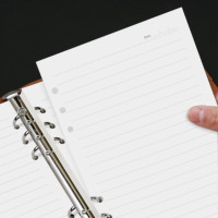 Schwarzes PU-Leder Geschäfts-Geschenk Notizbuch Ringbuch Planer A5 Hardcover mit Tasche Anpassbares Logo Büro-Journal Tagebuch