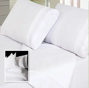 Hotel linen supplier wholesale percale 200tc 80 polyester 20 cotton fabric for pillw case