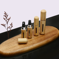 Botol Semprot Parfum Bambu Kosong, Botol Isi Ulang doterra, Wadah Semprotan Air Makeup, Botol Perjalanan