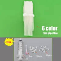 Tuyau d'encre CISS de 1 mètre, 4, 6 ou 8 couleurs, tube PVC + coude de tube + bouchon en caoutchouc, kits d'accessoires et pièces CIS CISS