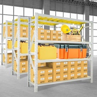 Rayonnages de stockage industriels en métal réglables, taille standard, rayonnages en acier et en fer, rayonnages empilables pour entrepôts, cartons