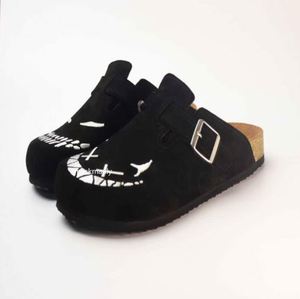 Pantoufles décontractées pour femmes avec logo et style personnalisés, en daim de haute qualité avec motif imprimé, pantoufles d'été en liège pour femmes - Product Image 5