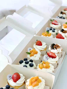 Kotak Kemasan Cupcake Jendela Transparan Kotak Kemasan Dessert Muffin Kotak Cupcake 4/6/8/9/12 Lubang - Product Image 6