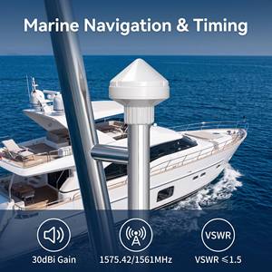 <span class=keywords><strong>Antenne</strong></span> GNSS à gain élevé 30dBi GPS 1575.42MHz BeiDou 1561MHz Glonass Actif IP67 Mushroom SMA pour applications marines, agricoles et de base - Product Image 4