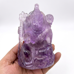 Estatua de Shiva Tallada a Mano en Amatista Natural, Escultura de Cristal, Decoración Espiritual, Proveedor Mayorista OEM ODM - Product Image 1