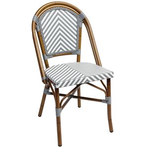 Sedia da giardino in vimini da giardino in <span class=keywords><strong>Rattan</strong></span> per mobili da esterno con sedia da bistrot da pranzo Vintage impilabile in vimini - Product Image 5