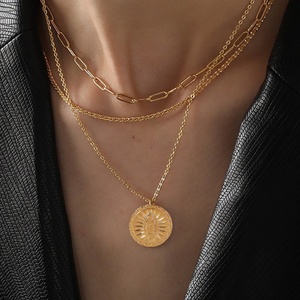 จี้ทองชุบแบบขายส่ง จี้สแตนเลสสั่งทำรูปนางฟ้าทรงกลม สร้อยคอจี้ - Product Image 5