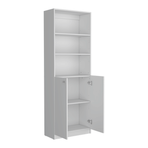 Bibliothèque de bureau blanche DB Benzoni à deux portes Bibliothèque blanche élégante pour la maison ou le bureau - Product Image 2