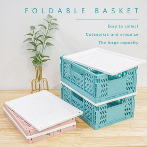 2020 nuevo estilo medio hogares plegable cocina frutas cesta de almacenamiento con tapa - Product Image 2