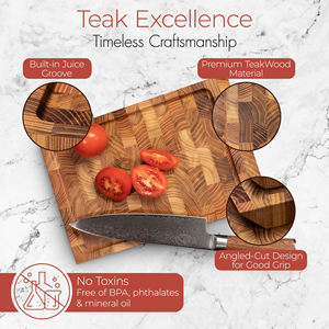 Planche à découper en bois ensemble de planche à découper de cuisine Durable pour hacher la viande légumes Fruits fromage planche à découper en bambou - Product Image 6