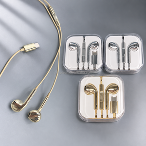 Audífonos Semi-Intraaurales con Cable Dorado de 1.2m, Fabricación Directa de Fábrica, Compatibles con Smartphones, Tablets y Laptops - Product Image 1