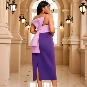 2024 женское платье-труба на заказ контрастных цветов вязаное элегантное женское длинное платье с разрезом женское платье большого размера