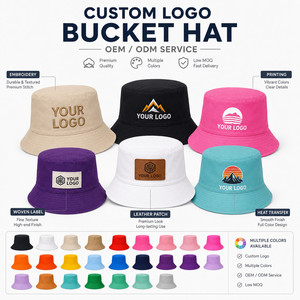 Sombrero de Pescador de Algodón Liso al por Mayor para Hombres, Mujeres y Niños, Protección Solar de Verano, Gorra con Logotipo Personalizado, Sombrero Promocional con Bordado - Product Image 6