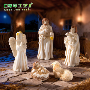 Presepe Natalizio in Miniatura, Figurine in Resina Fai-da-Te, Decorazioni e <span class=keywords><strong>Accessori</strong></span> - Product Image 3