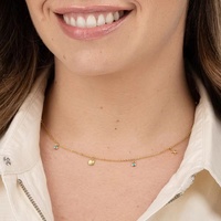 Collier de plage fin personnalisé Maimang, plaqué or 18 carats, argent sterling 925, coquillage turquoise, étoile de mer, bord de mer, pour femmes