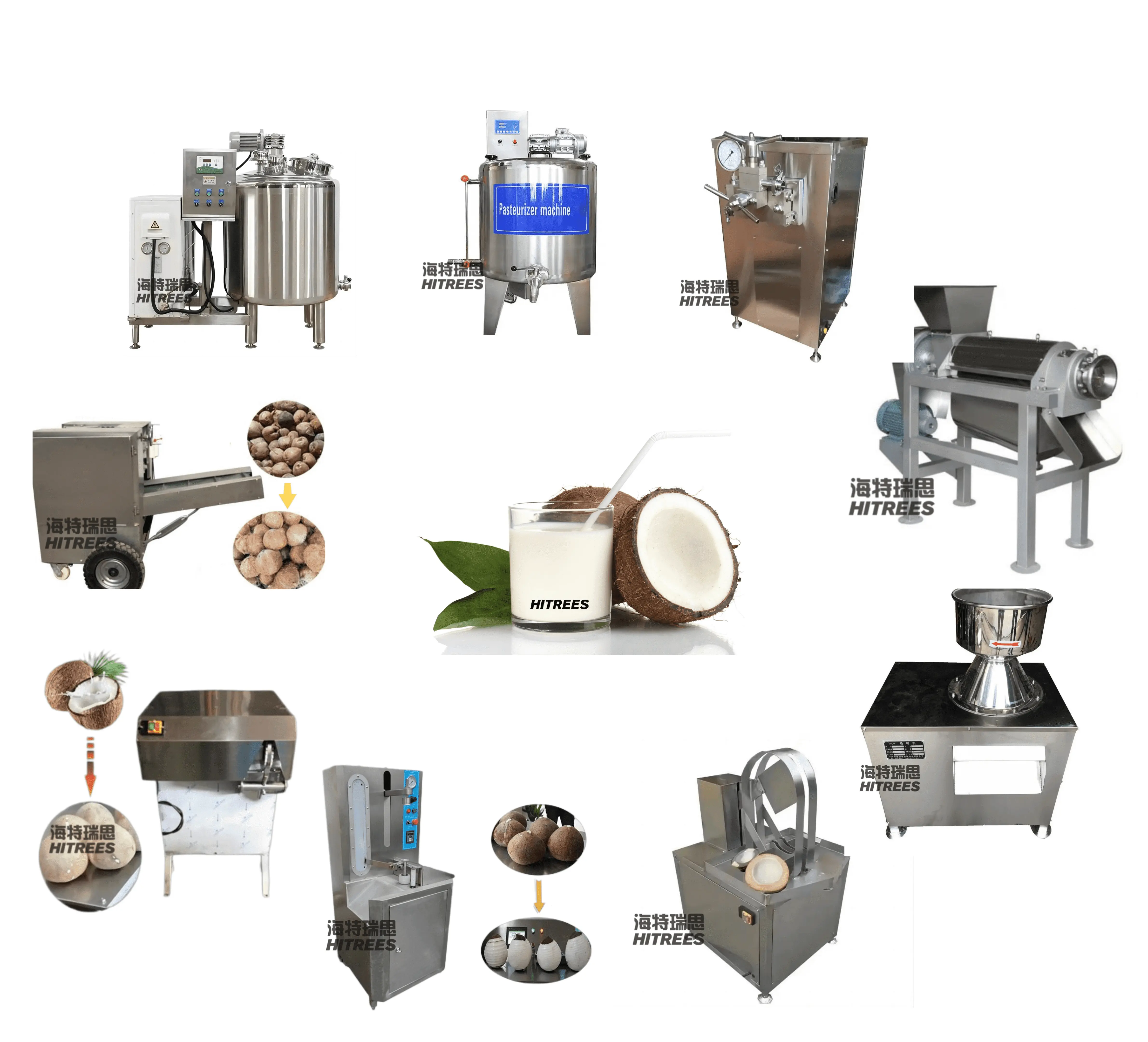 Customized Coconut Milk Processing Plant Coconut Milk Making Machine Coconut Water Milk Production Line
