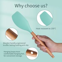 Ensemble de 12 ustensiles de cuisine antiadhésifs en silicone, accessoires de cuisine de qualité alimentaire, résistants aux hautes températures, avec tube