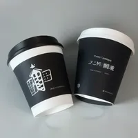 /10oz/12oz/16oz/20oz jetable personnalisé imprimé café tasse en papier avec couvercle salade papier emballage électrique Commercial gril four